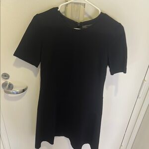 Vince Short Sleeve Black Dress